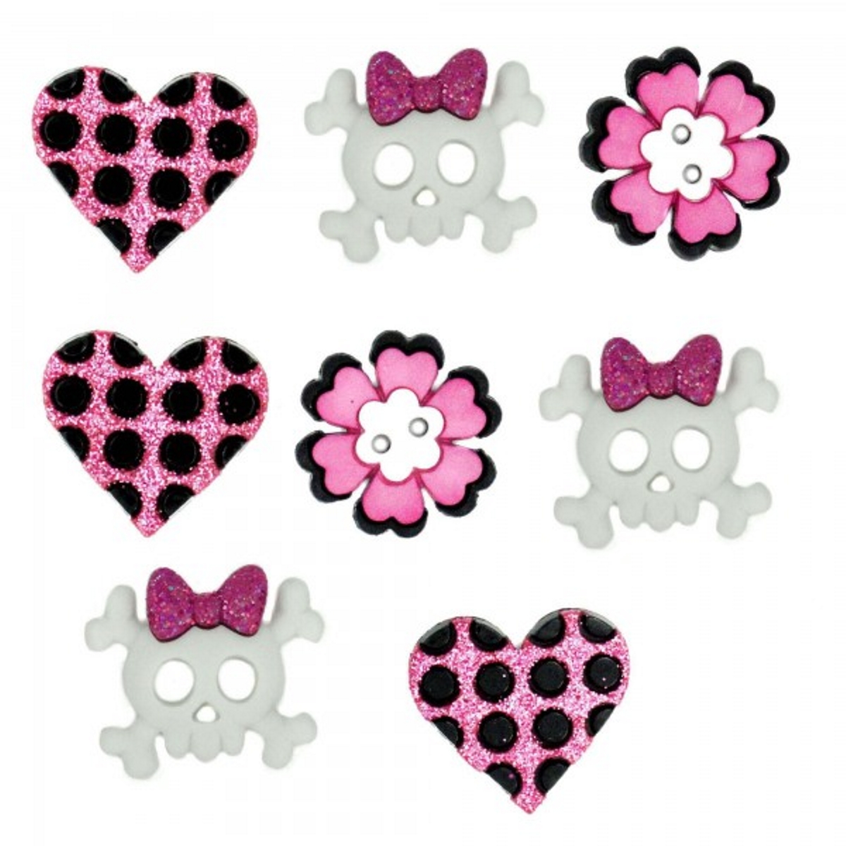 Dress It Up Knöpfe Punk Totenköpfe Girl Punk