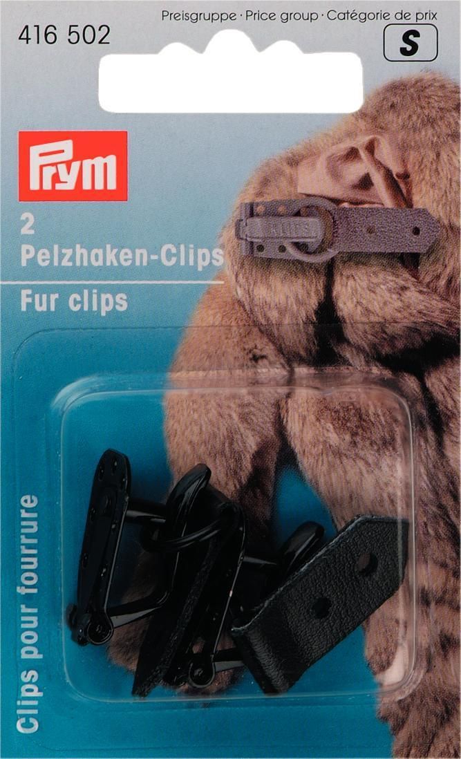 Pelzhaken-Clips schwarz 2St.  