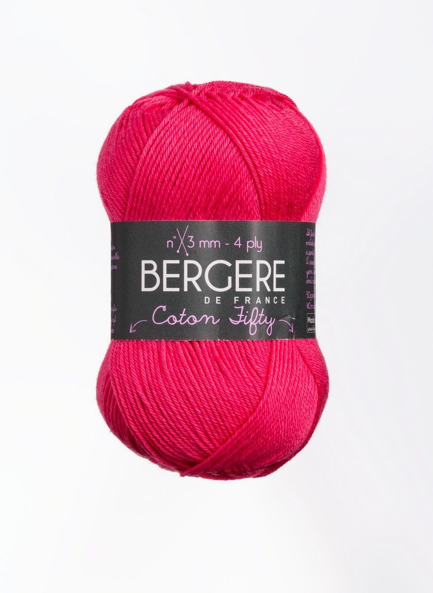 Bergere Coton Fifty - Farbe Bengale 50% Baumwolle, 50% Polyacryl, 140m/50g