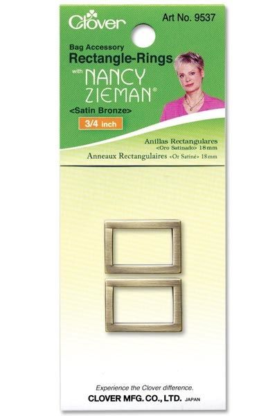 Rechteck-Ringe 30 mm (1,25 inch) 2 Stück antik matt ***