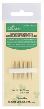 Nähnadeln vergoldet halblang Clover 496 Nr. 09, 0,53 x 27,0 mm, Inhalt 15 Stück
