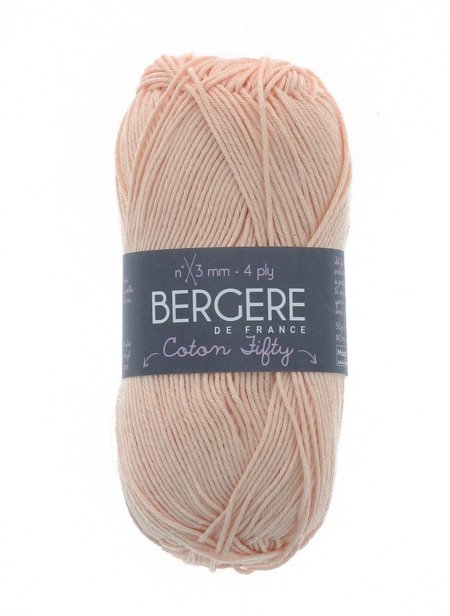 Bergere Coton Fifty - Farbe Chamallow 50% Baumwolle, 50% Polyacryl, 140m/50g
