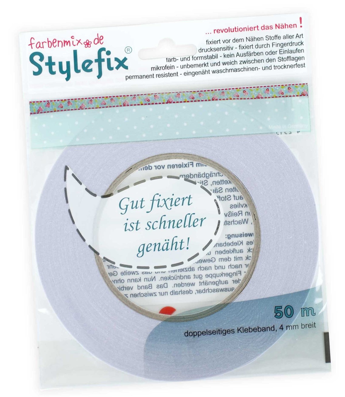 Stylefix Textilklebeband 4mm breit in verschiedenen Ausführungen