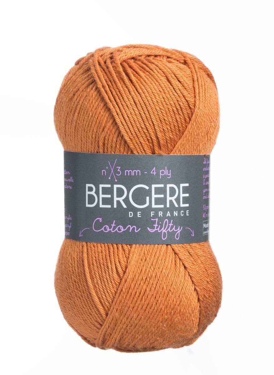 Bergere Coton Fifty - Farbe Gingembre  50% Baumwolle, 50% Polyacryl, 140m/50g