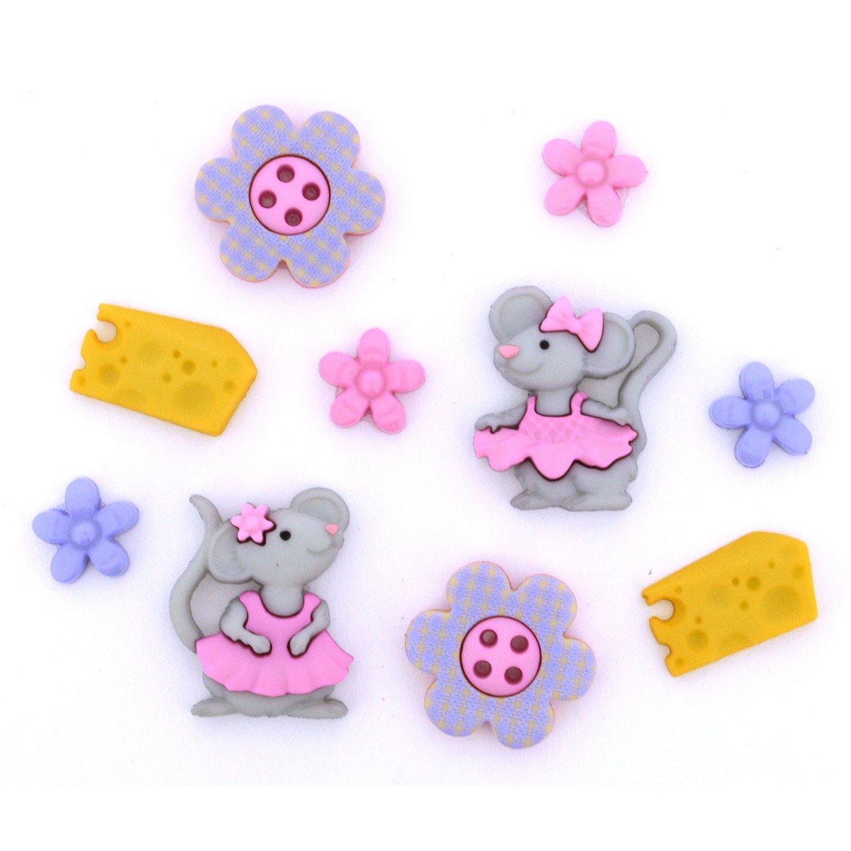 Dress It Up Knöpfe The Mice Girls - Mäusemädchen