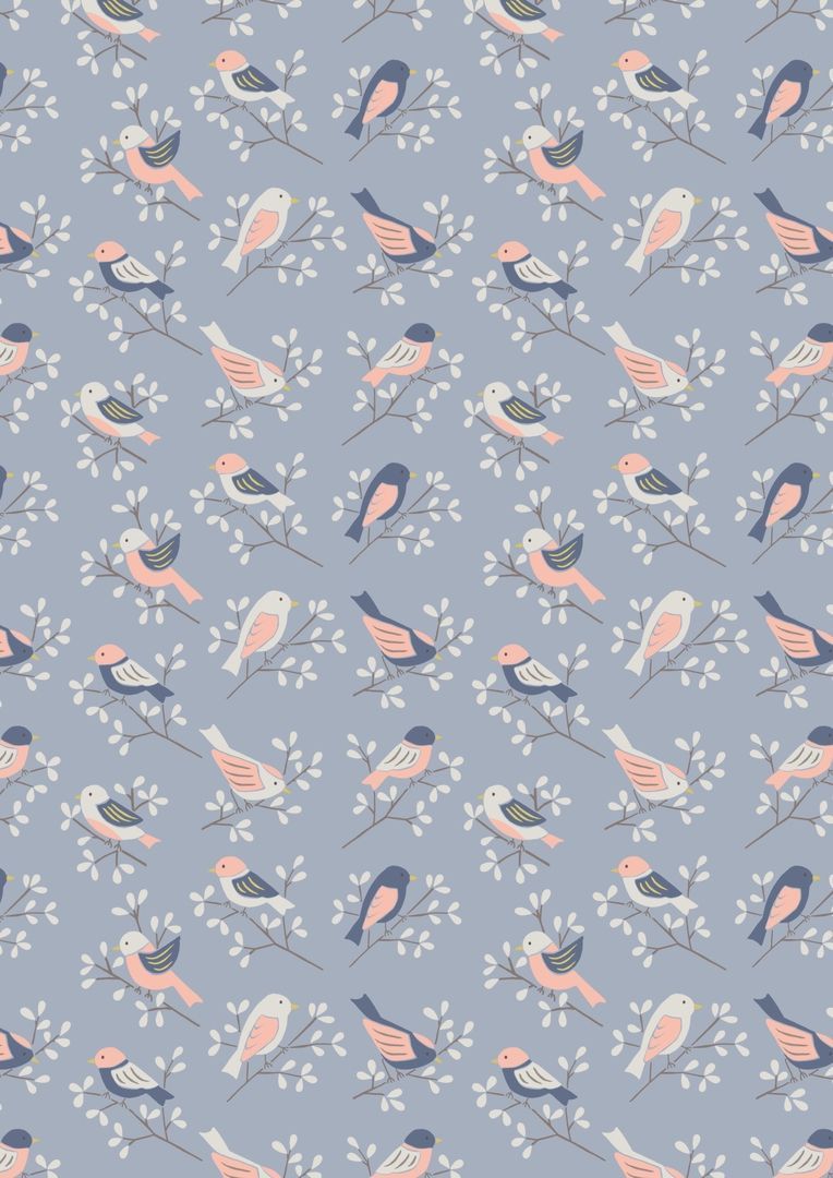 Baumwollwebware A Little Bird Told Me Little Birds Light Blue Baumwollwebware A Little Bird Told Me Little Birds Light Blue