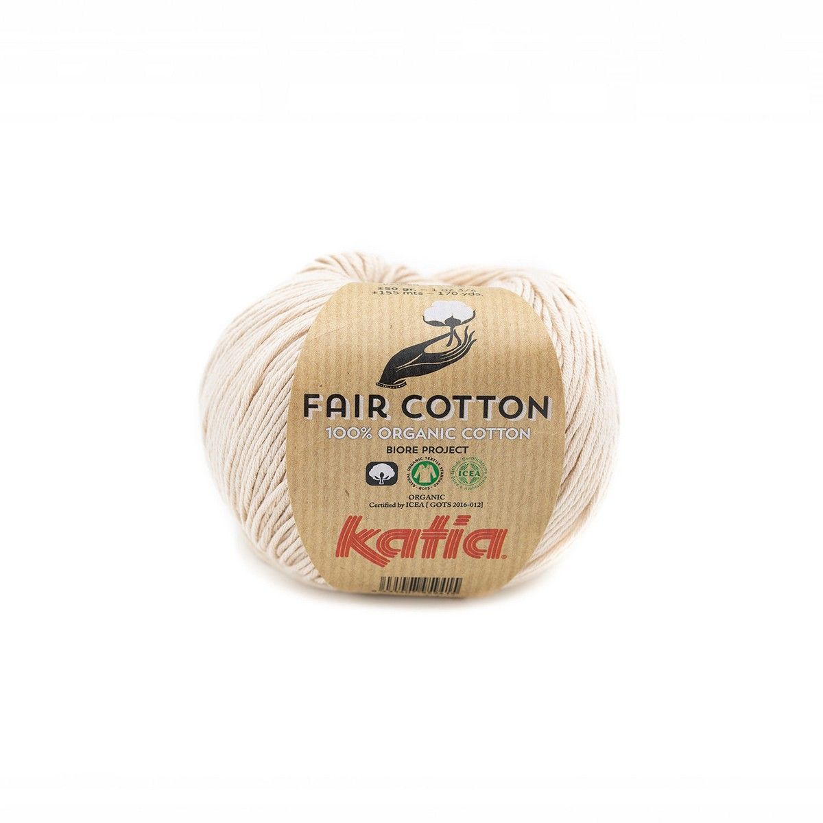 Katia Fair Cotton 50g,  Fb. 35 Beige 100% Bio Baumwolle