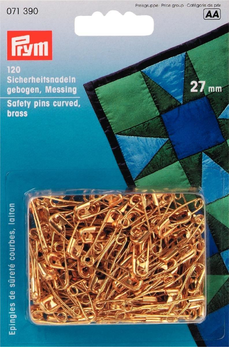 Sicherheitsnad.gold gebogen VE5 27mm, 120 Stück 
