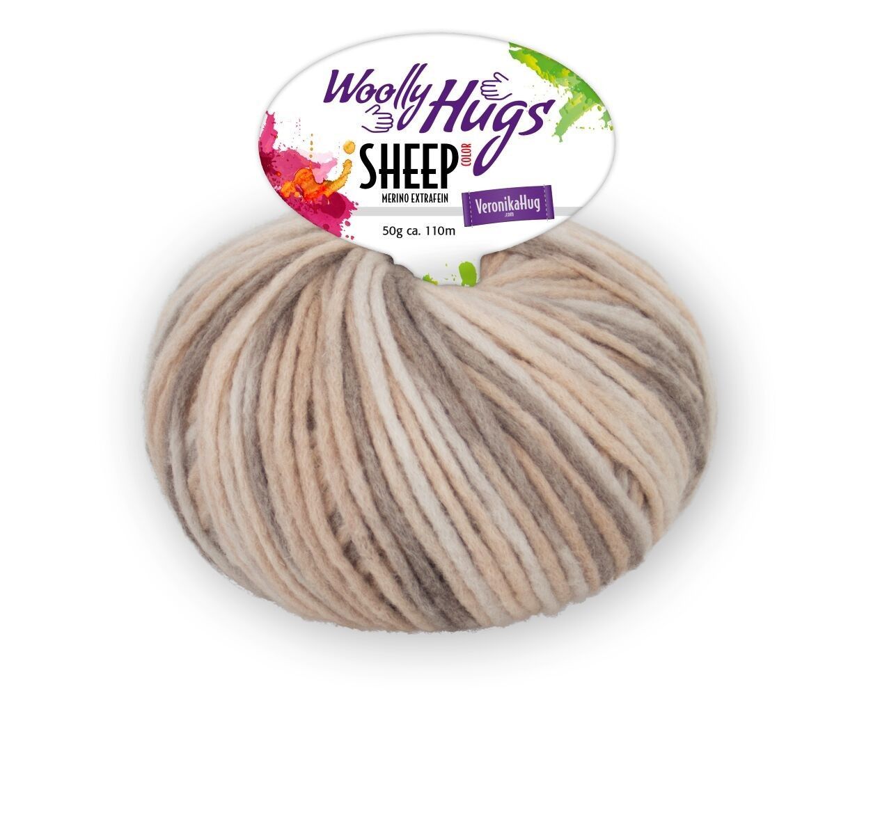 Woolly Hugs Sheep Color, Fb 87 50% Wolle (Merino) extrafein, 28% Baumwolle, 22% Polyamid