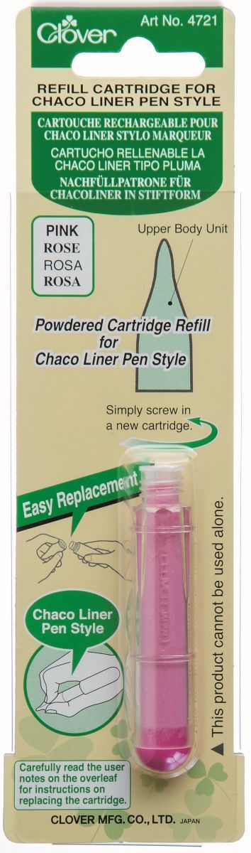 Nachfüllpatrone rosa für Chaco Liner Stiftform, Inhalt: ca. 2,5g Kreidepulver