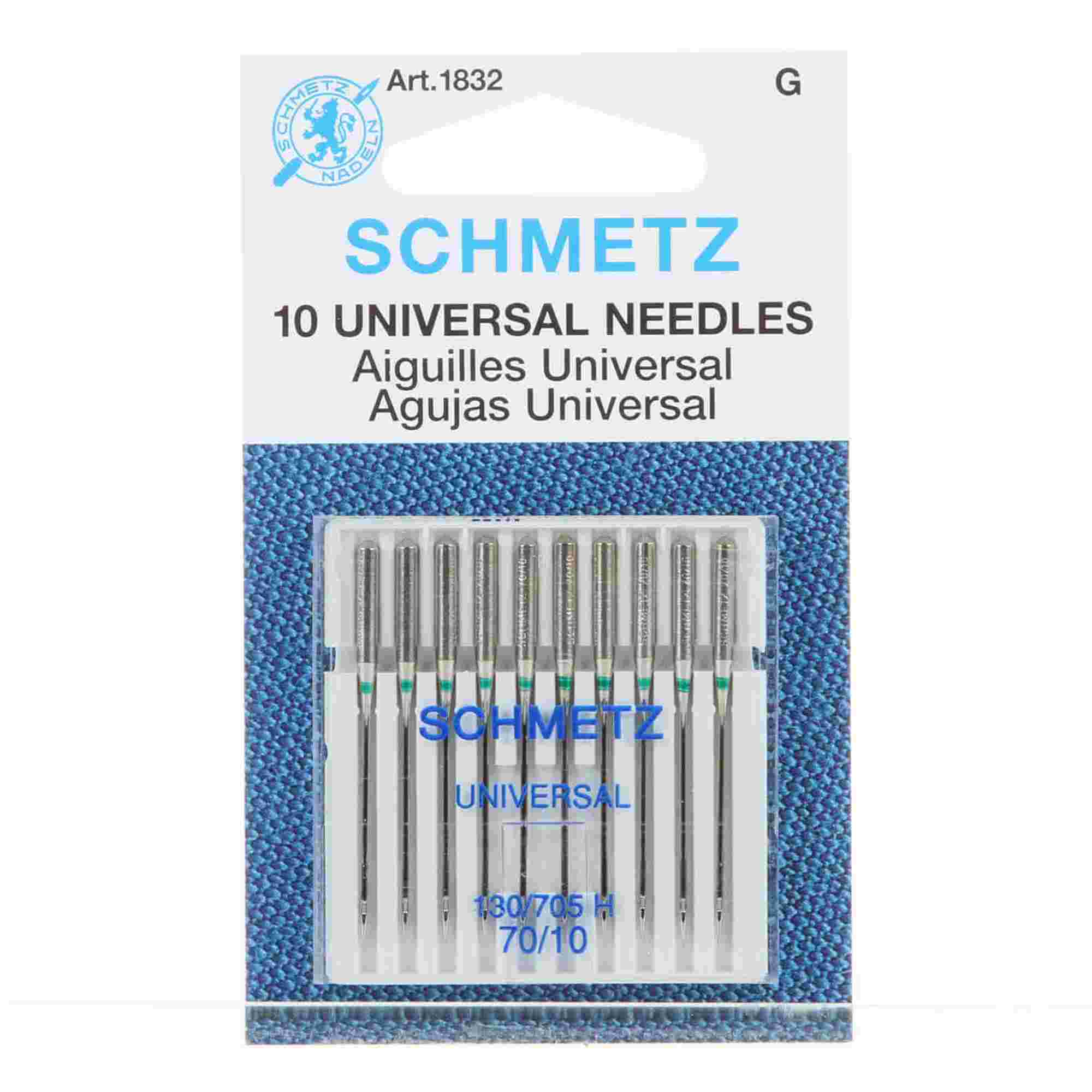 Nähm.Nadel Schmetz Universal  10 Nadeln, 130/705 H 70/10