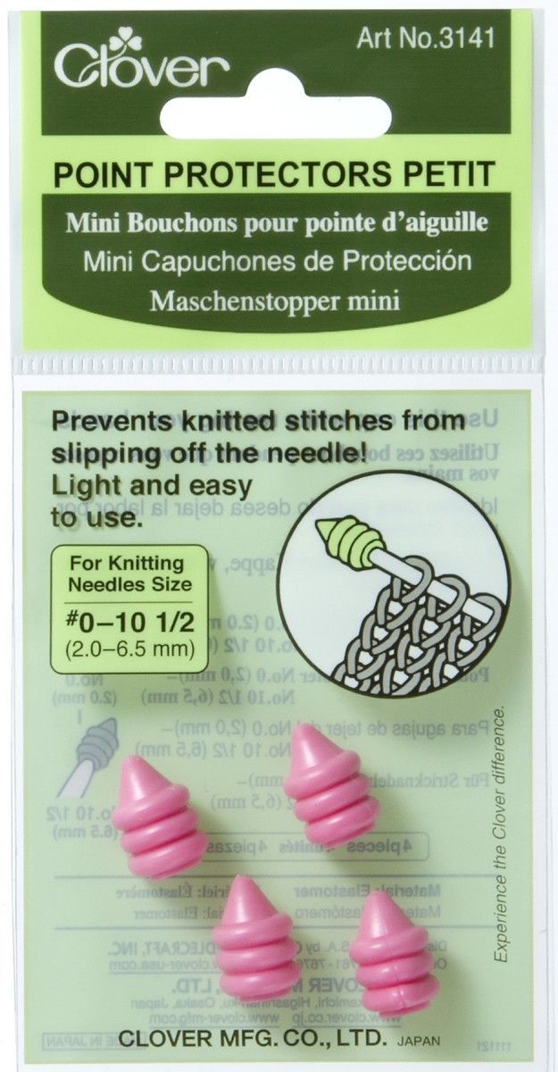Clover Maschenstopper mini - 4Stück für Nadelstärke 2,0 - 6,5 mm - 3141