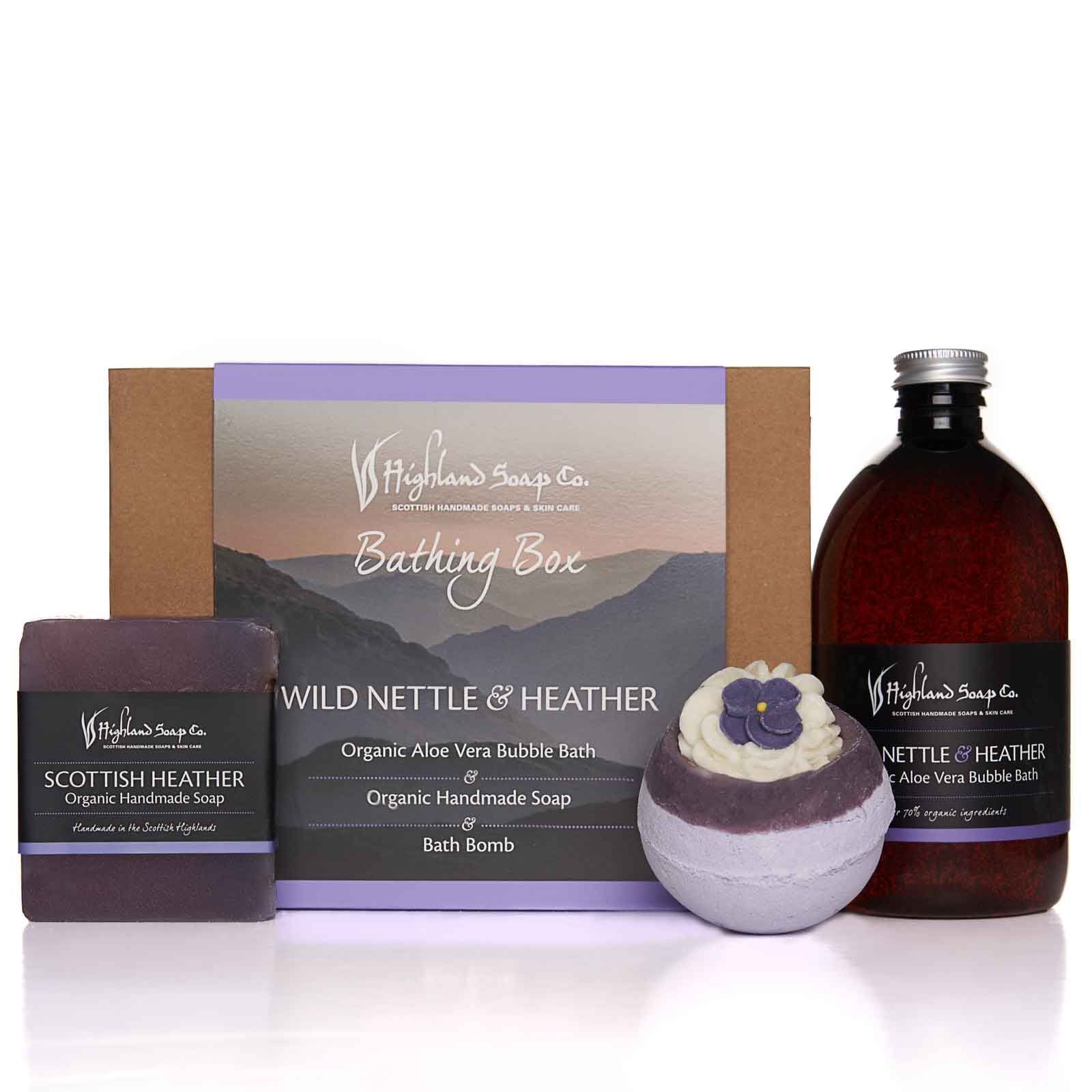 Highland Soap Geschenkset Badebox Wild Nettle & Heather (Brennnessel & Heide)