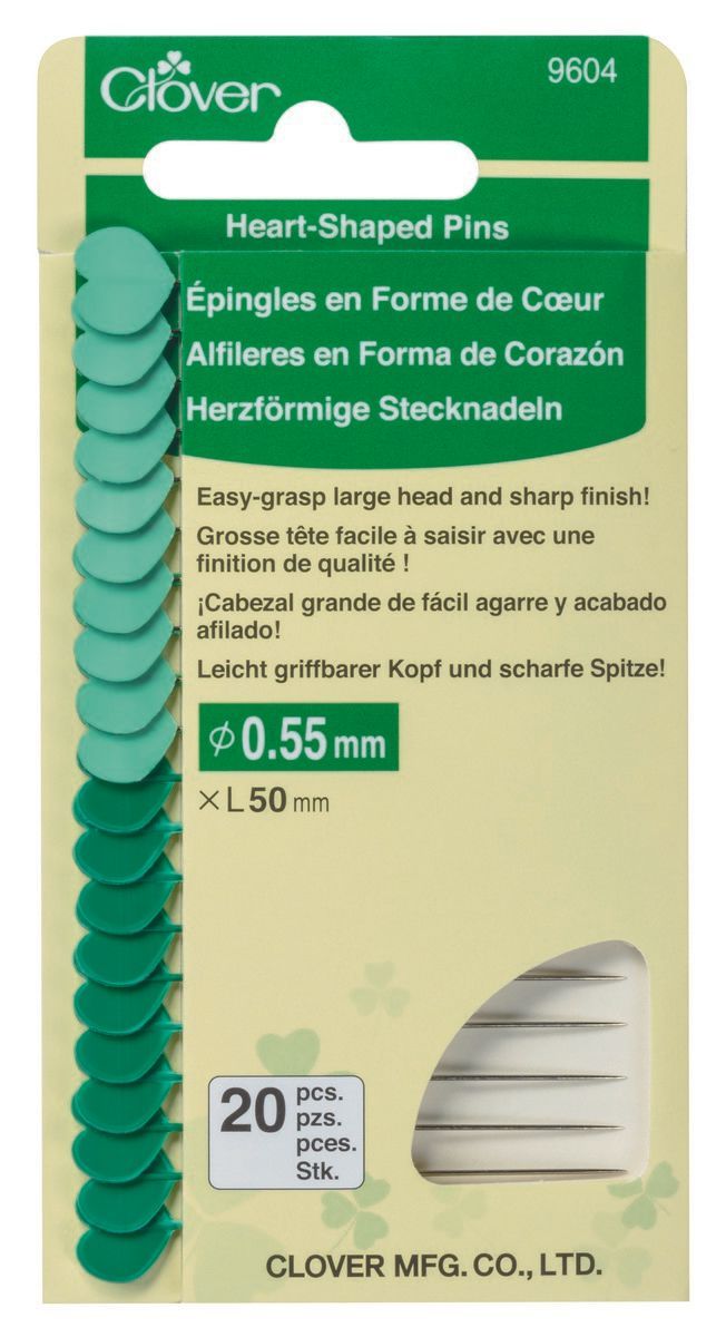 Herzförmige Stecknadeln  0,55x50mm 20St. 