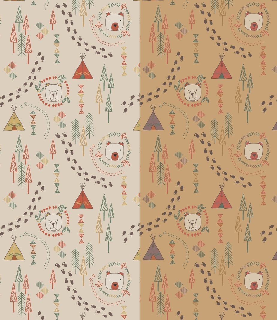 Baumwollwebware Big Bear, Little Bear Wigwam Woods in verschiedenen Farben Baumwollwebware Big Bear, Little Bear Wigwam Woods in verschiedenen Farben