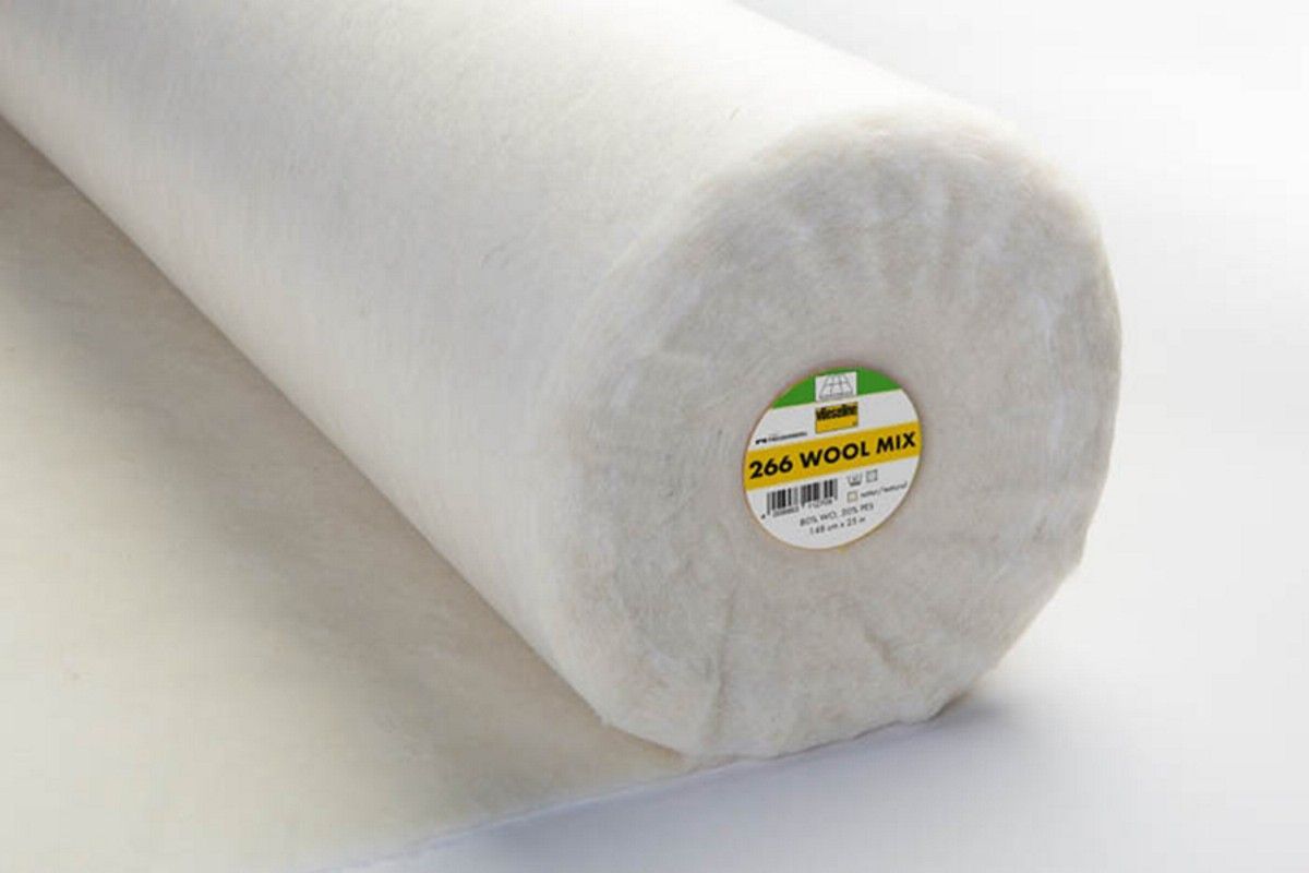 Volumenvlies 266 Wool Mix  1,5x22m, 100 g/m² 70% Wolle, 30% Polyester, Farbe natur +++