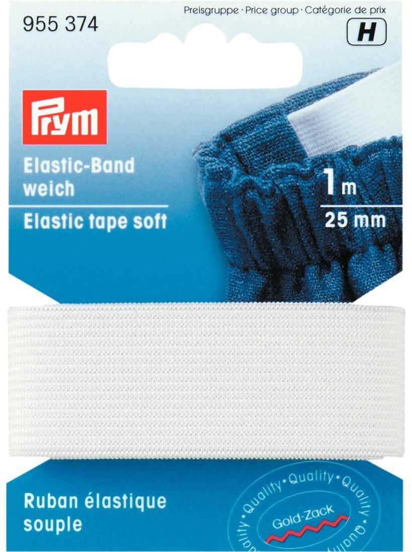 Elastic-Band weich 25 mm weiß 