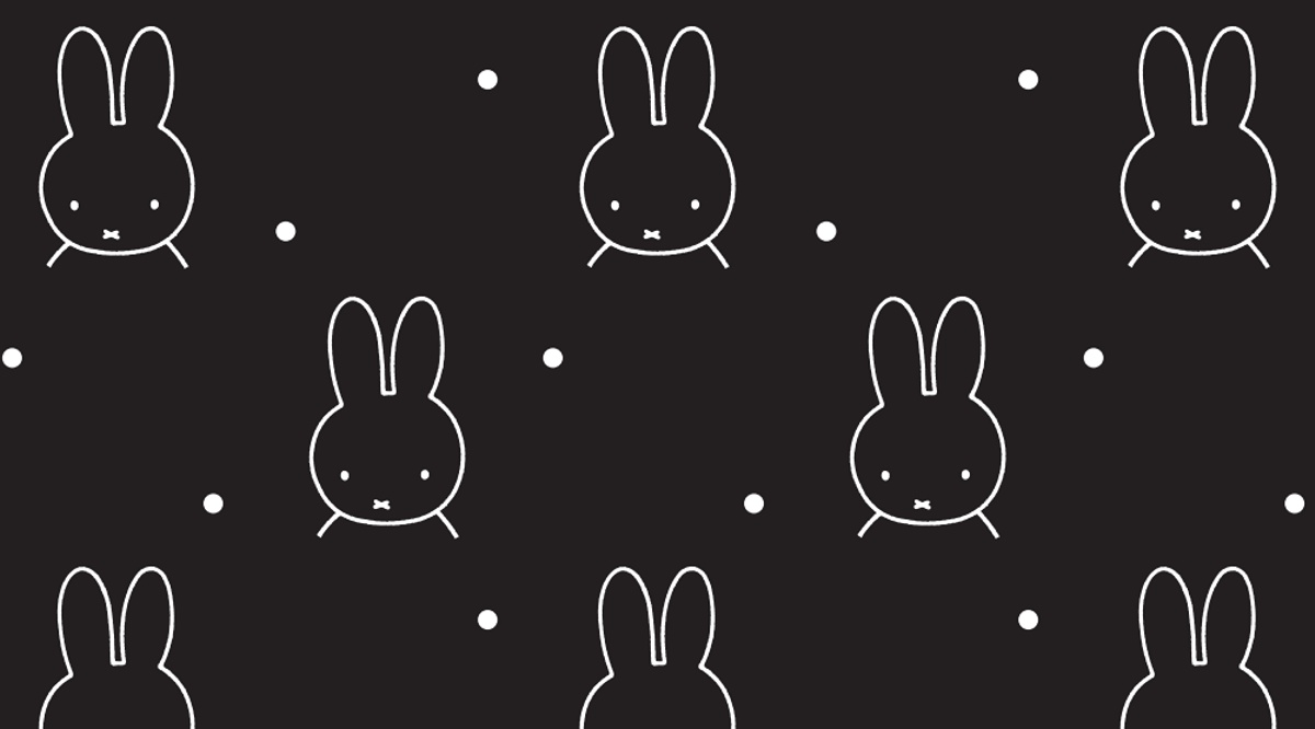 Baumwoll-Jersey Miffy Silhouette 97% Baumwolle, 3% Elasthan  Breite ca.147cm (58 inch)