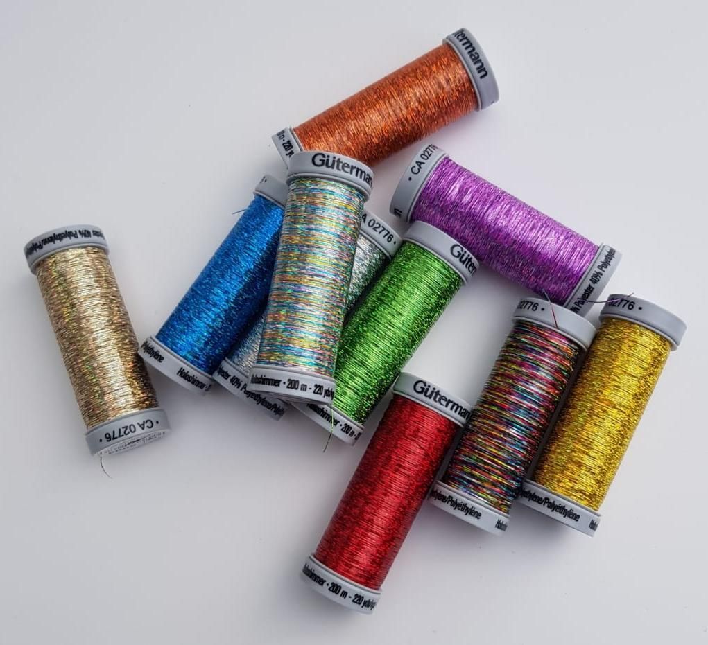 Gütermann Holoshimmer 100% Polyester 200m-Spulen in 21 verschiedenen Farben