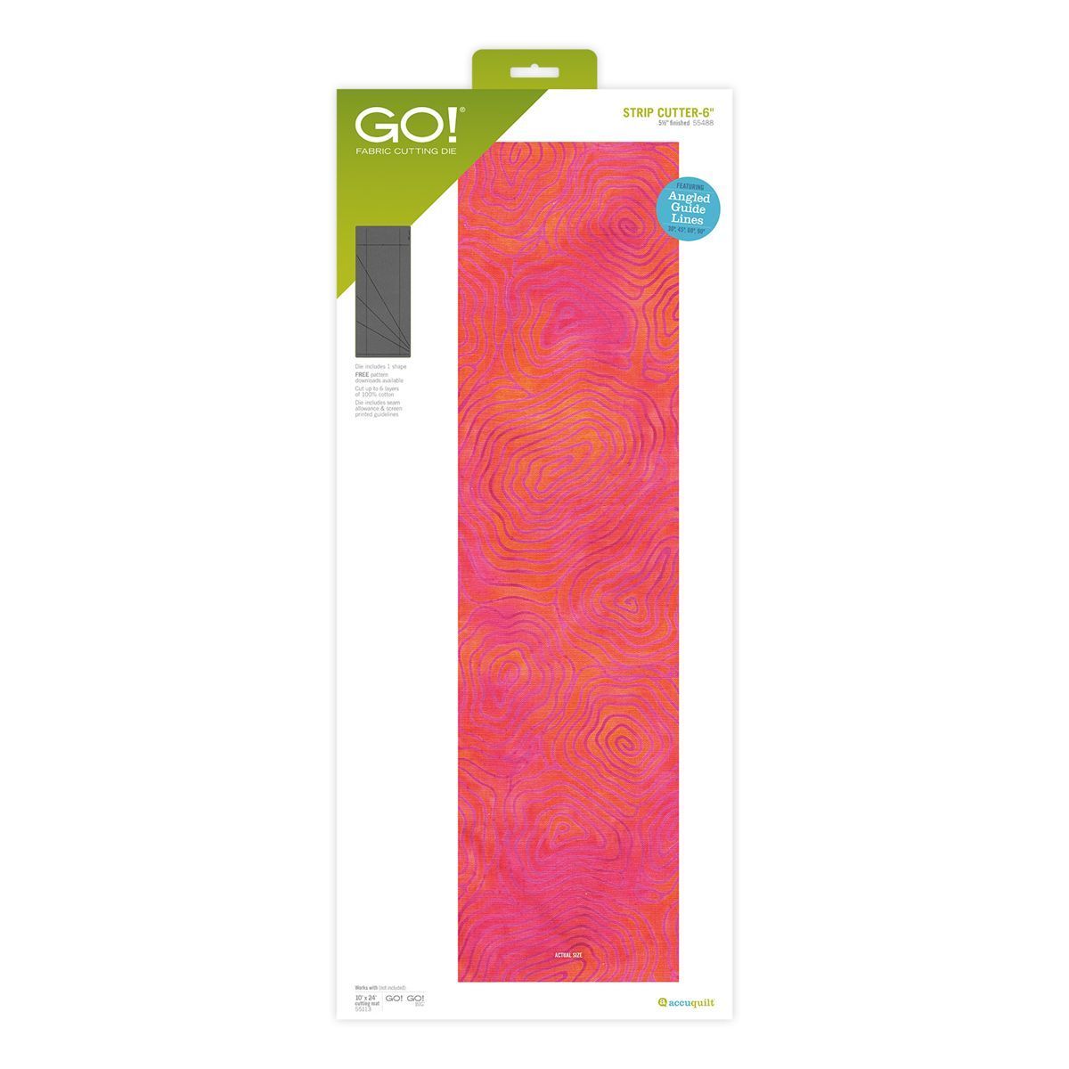 Accuquilt Stanzform Strip Cutter 6 inch (ca. 15,2 cm) Streifenschneider - 55488