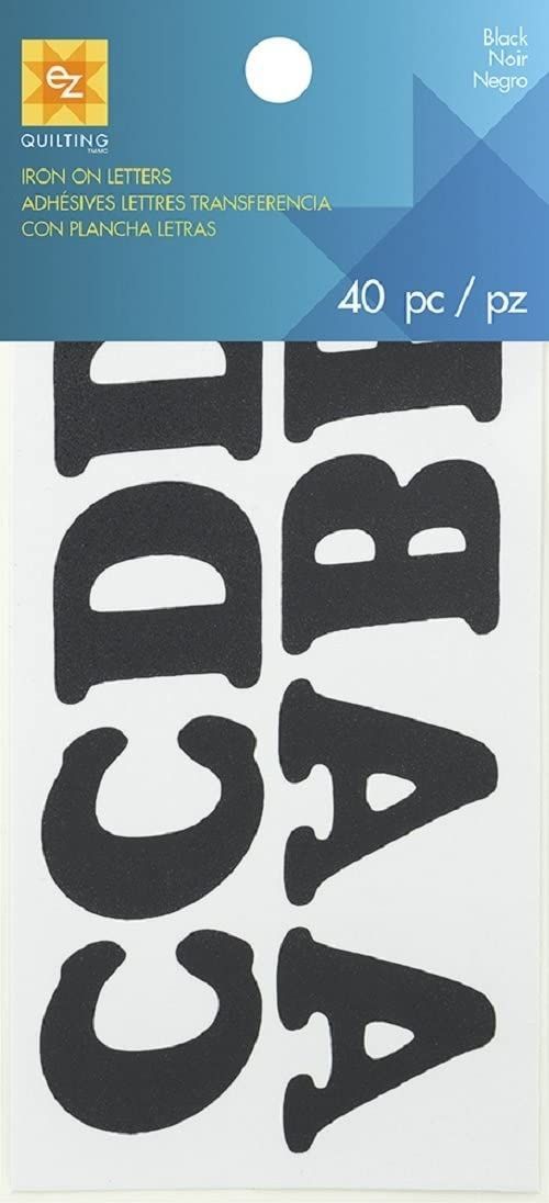 ABC Buchstaben Schwarz, Set mit 40 Stück 