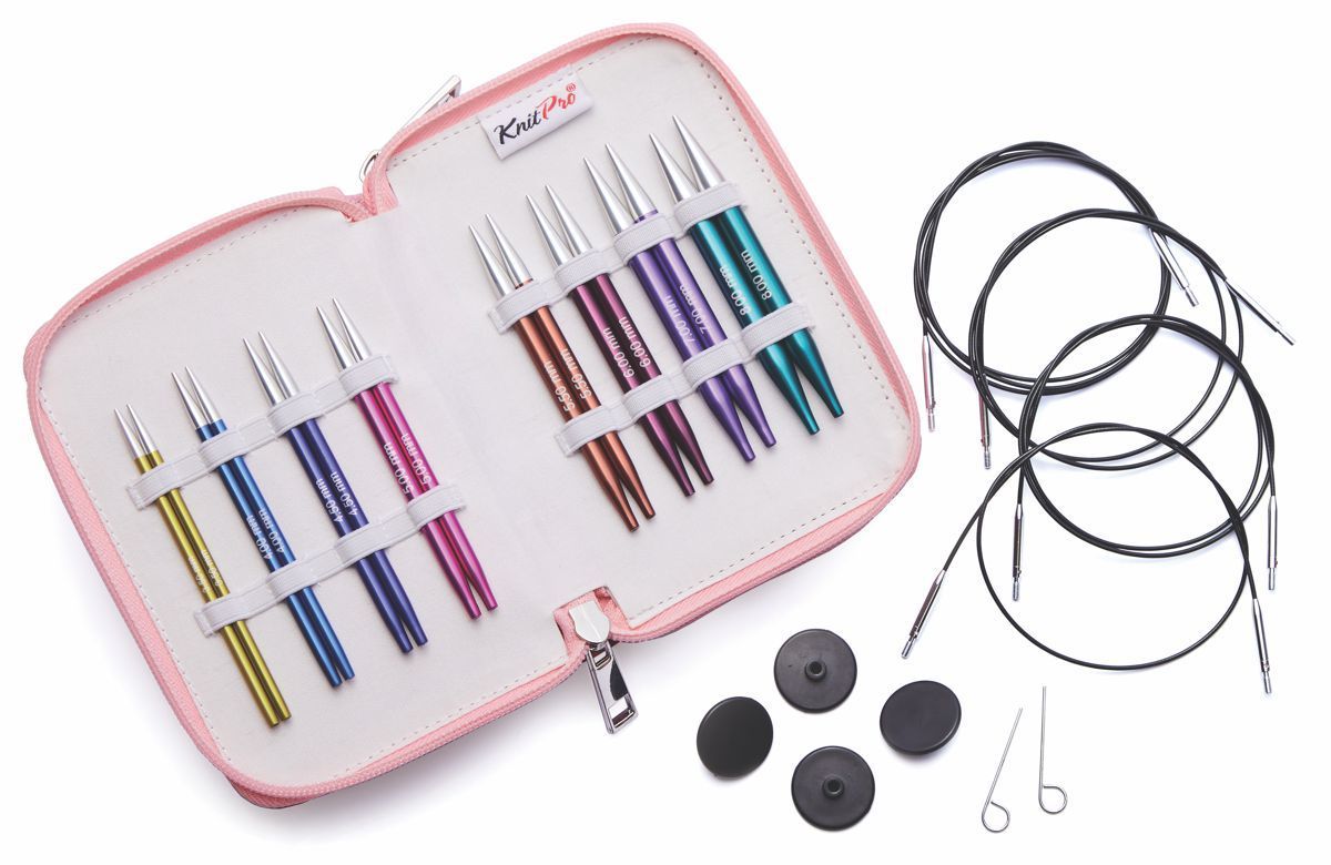 KnitPro wechselbare Nadelspitzen Set Zing Deluxe Set mit KURZEN SPITZEN (10cm)