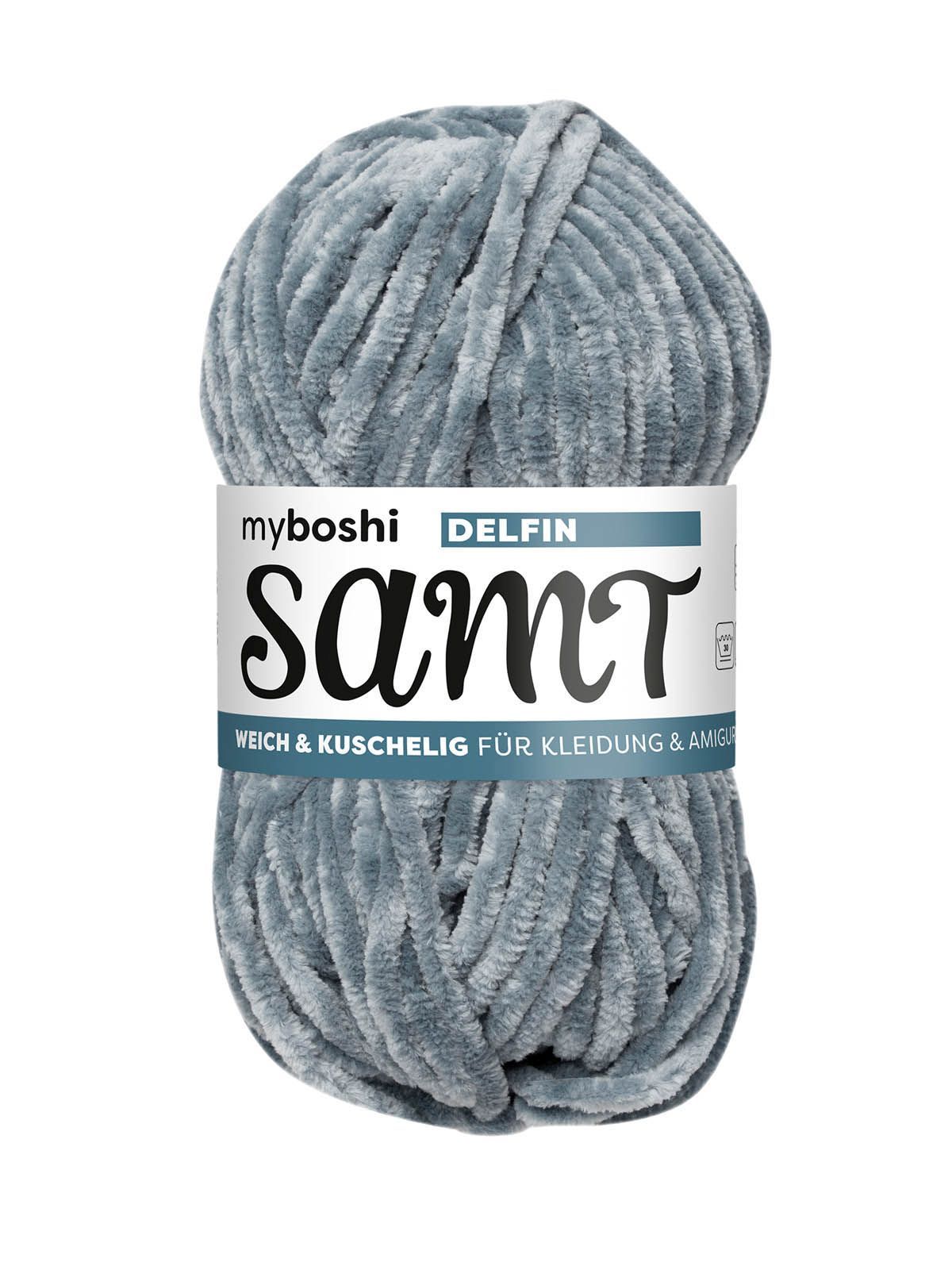 myboshi Samt, 100% Polyester 100g/100m, 100% vegan in verschiedenen Farben