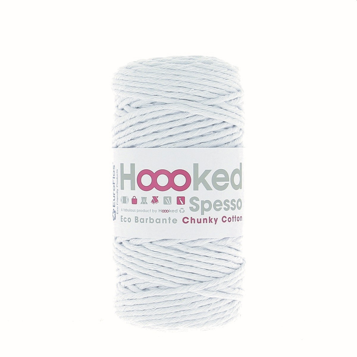Hoooked Eco Barbante Spesso, Fb. Lotus 100% recyceltes Garn