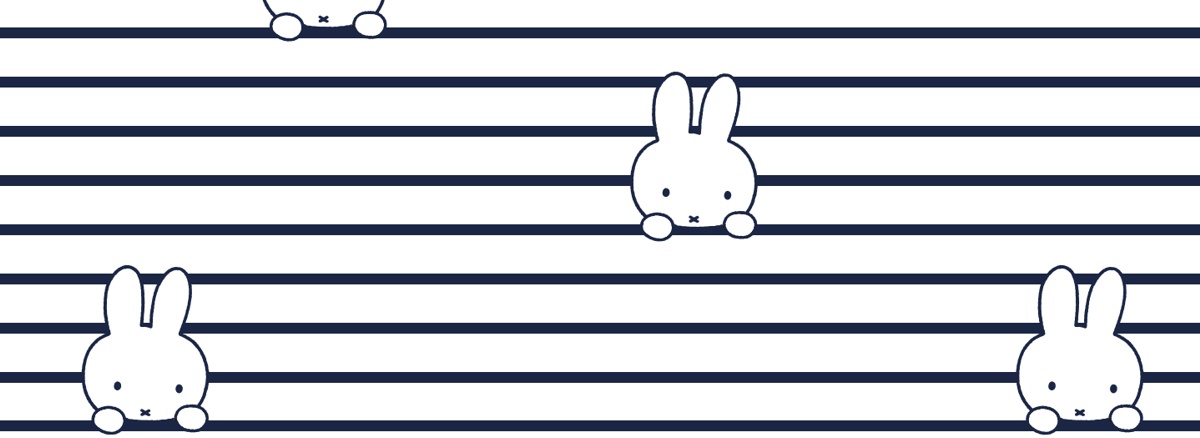 Baumwoll-Jersey Miffy Streifen 97% Baumwolle, 3% Elasthan  Breite ca.147cm (58 inch)
