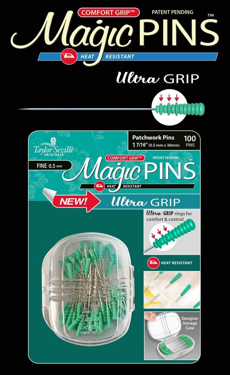 Taylor Seville Magic Pins - Ultra Grip Patchwork Fine 100 Stück