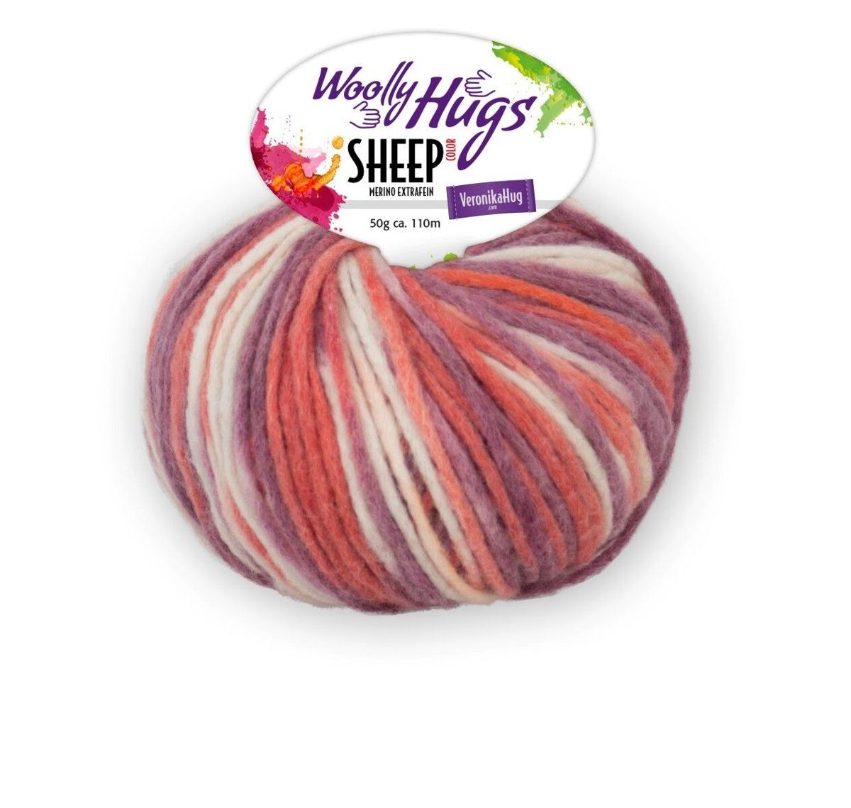 Woolly Hugs Sheep Color, Fb 82 50% Wolle (Merino) extrafein, 28% Baumwolle, 22% Polyamid