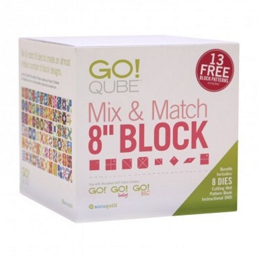 Accuquilt GO! Qube 8 inch (ca, 20,32 cm) Mix+Match Set zur Erstellung von 8 inch-Blocks