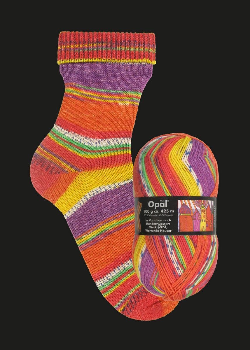 OPAL Hundertwasser 75% Schurwolle / 25% Polyamid, 425m / 100g, Fb. 637A