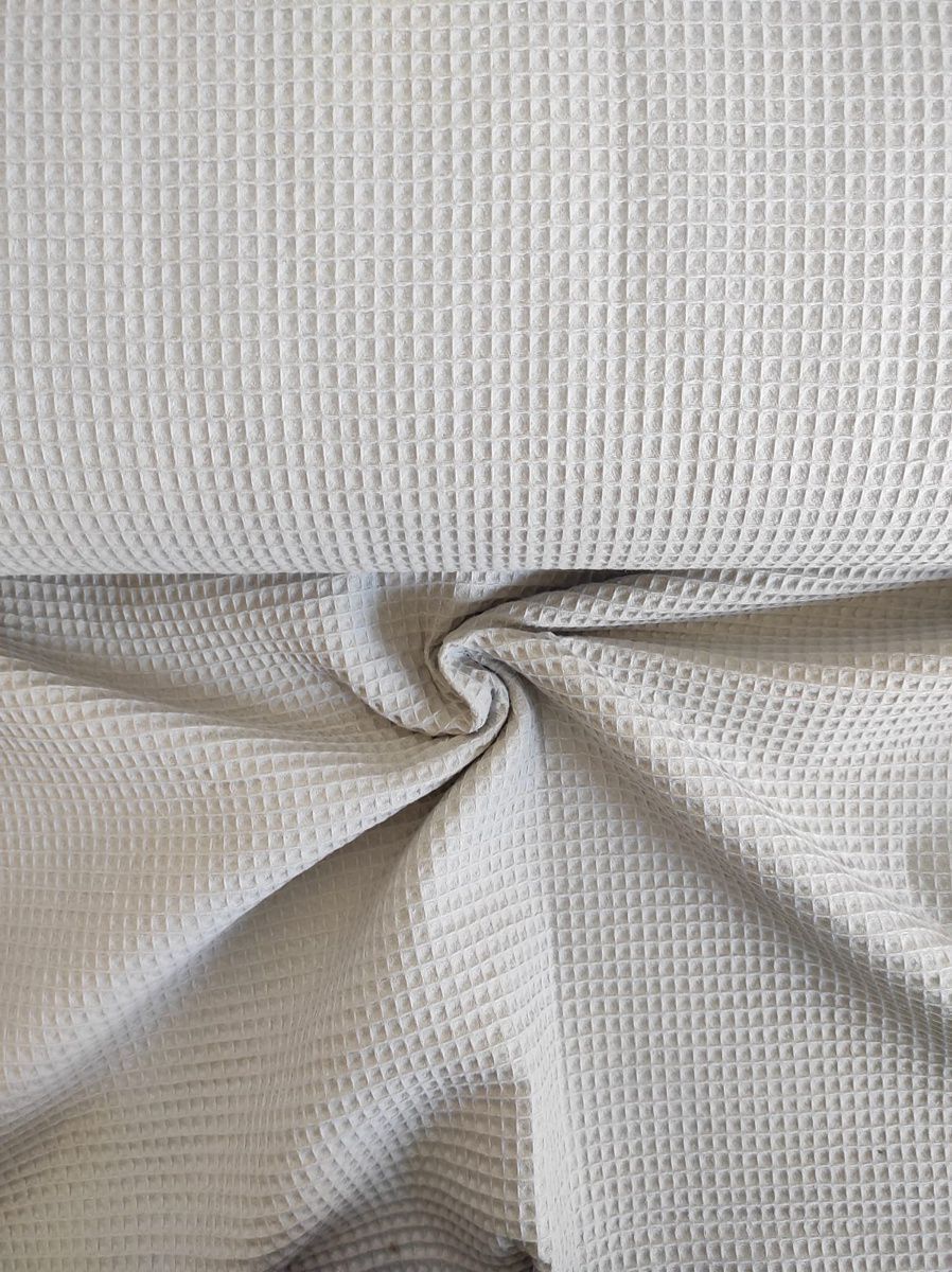 Waffelpique uni -Farbe hellgrau 100% Baumwolle, Breite ca. 1,5m (ca. 59 inch) 