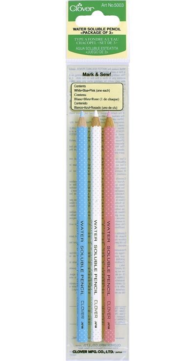 Vorzeichenstift-3er Set, wasserlöslich weiß, blau, rosa  Vorzeichenstift-3er Set, wasserlöslich weiß, blau, rosa