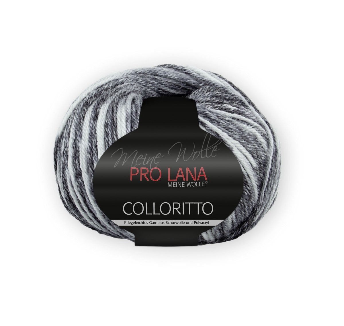PRO LANA Colloritto 50g, Farbe-Nr. 85 schwarz 50% Schurwolle, 50% Polyacryl  50g