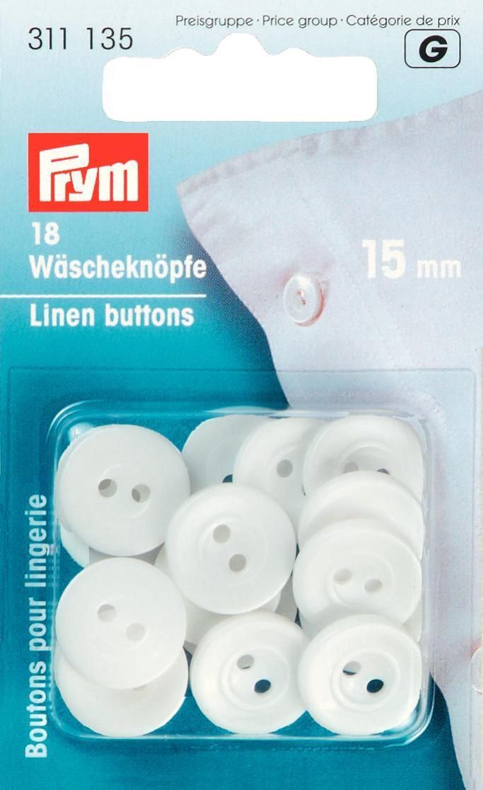 Wäscheknöpfe Melaminharz 24" 15 mm; 18St.