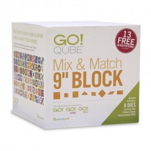 Accuquilt GO! Qube 9 inch (ca. 22,86 cm) Mix+Match Set zur Erstellung von 9 inch-Blocks
