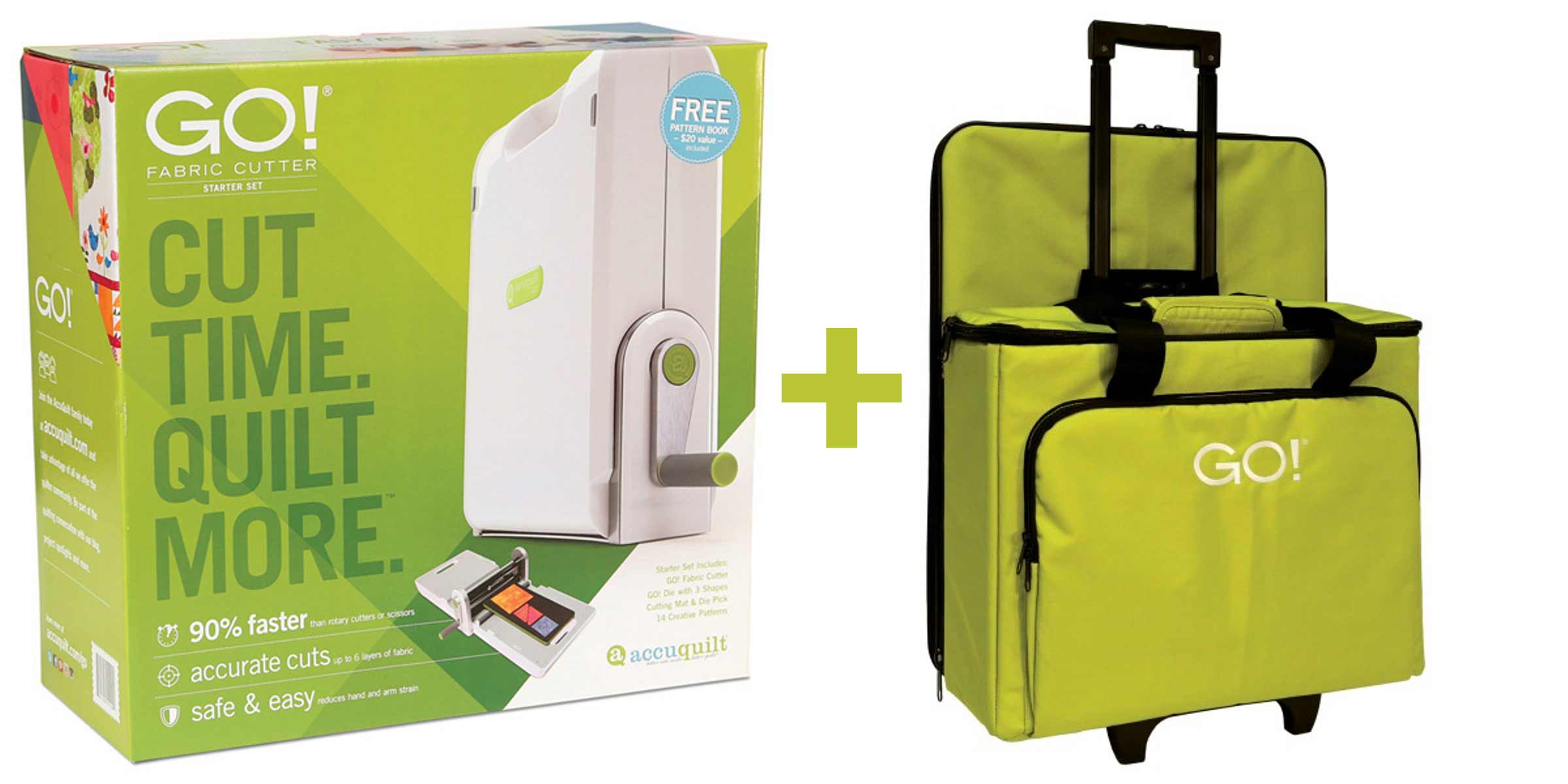 Accuquilt GO! Fabric Cutter Starterset PLUS inklusive Trolley – nur solange verfügbar!