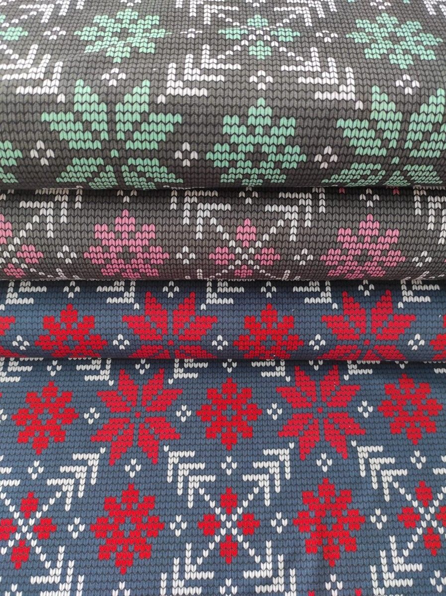 S&W French Terry Knit Norway Schneeflocke verschiedene Farben, 95% Baumwolle, 5% Elasthan S&W French Terry Knit Norway Schneeflocke verschiedene Farben, 95% Baumwolle, 5% Elasthan