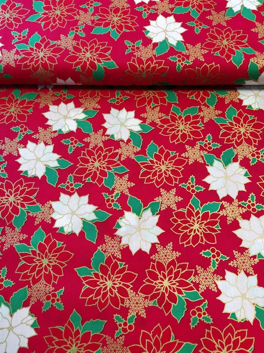 Weihnachtsstoff - Baumwollwebware Breite: ca. 140 cm 100% Baumwolle