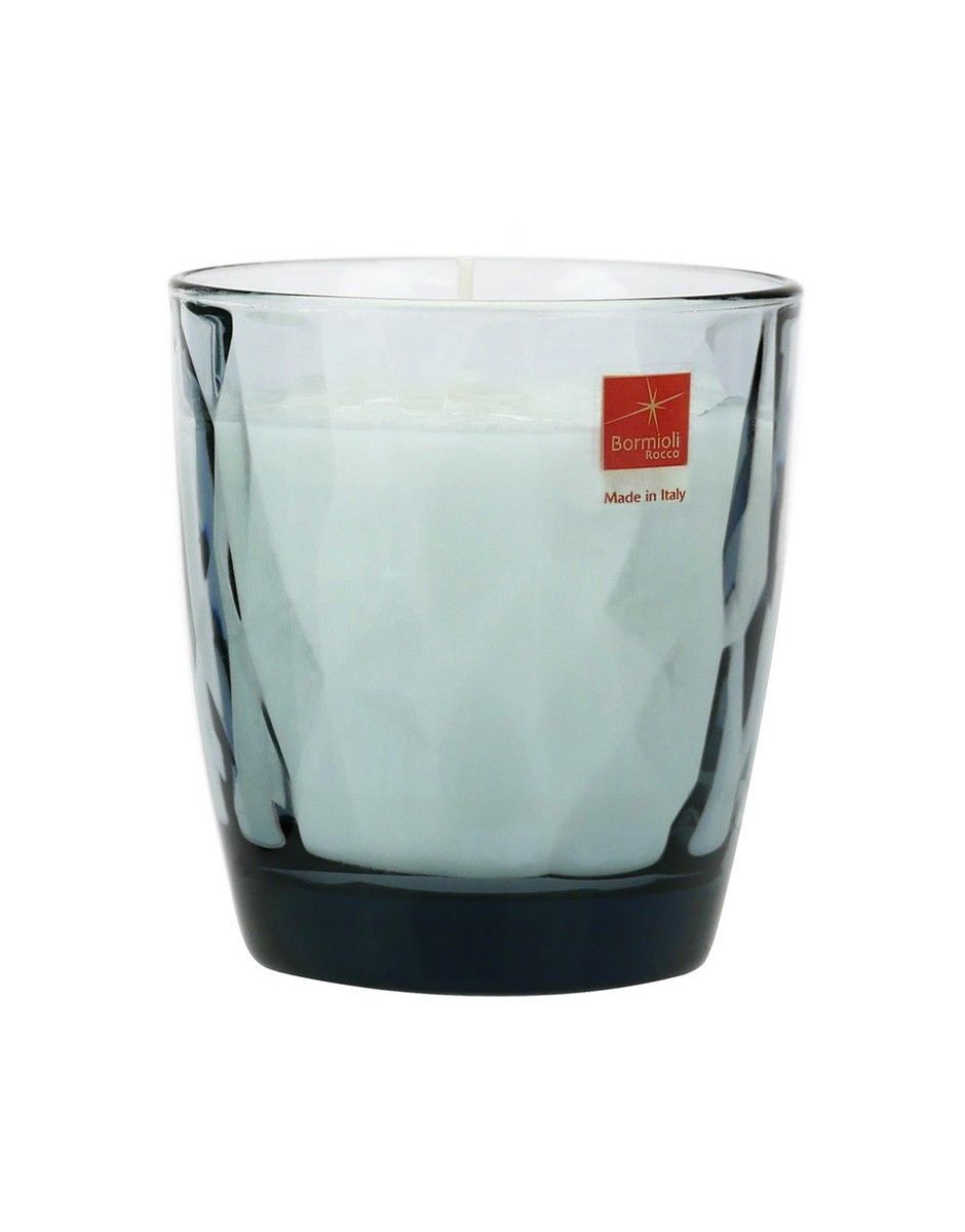 Diamond Candle von Candle Factory im Glas smoke-blue klein Lebenslust mit Duft  Diamond Candle von Candle Factory im Glas smoke-blue klein Lebenslust mit Duft