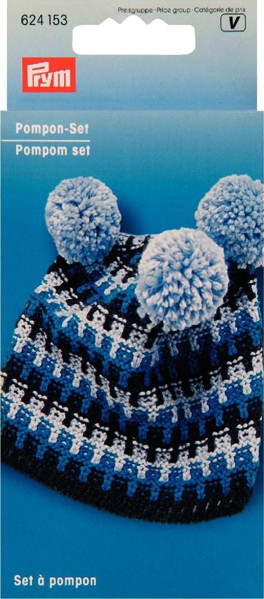 Pompon-Set für 4 Größen farbig sortiert 