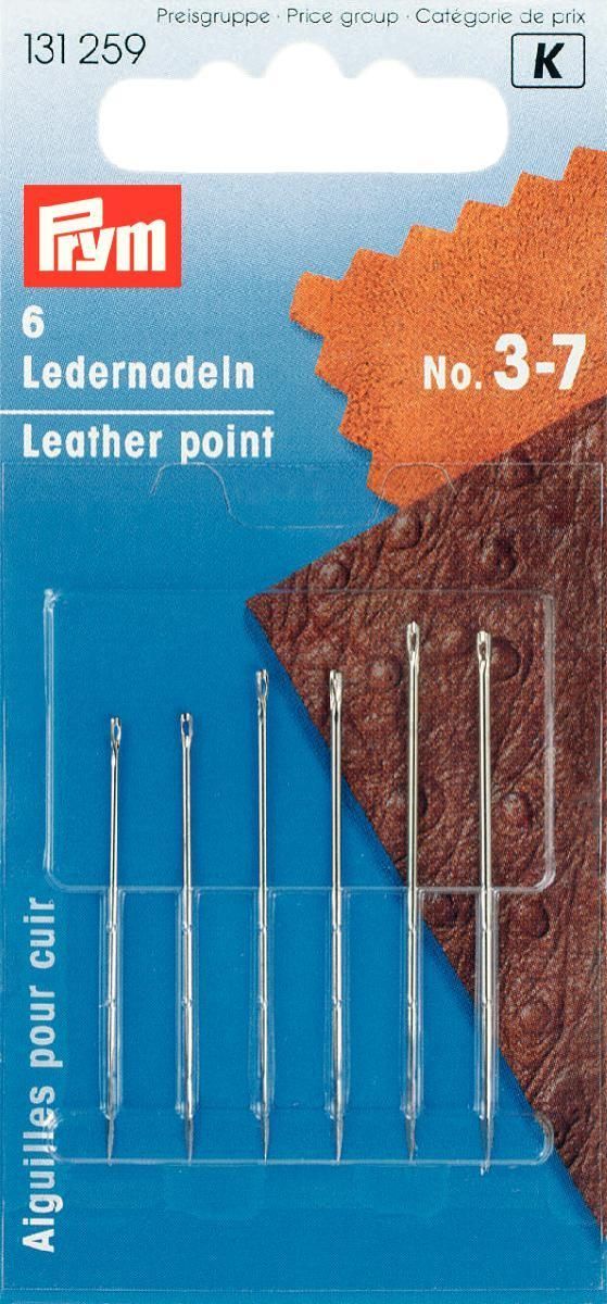 Ledernadelsortiment, Kürschnernadeln,  Inhalt: 6 Stück