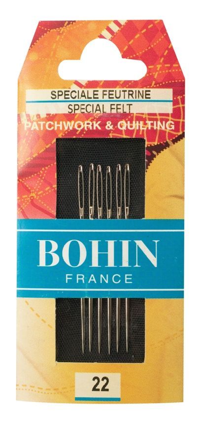 Bohin Sticknadeln mit Spitze (Chenillenadeln) für Spezialfilz