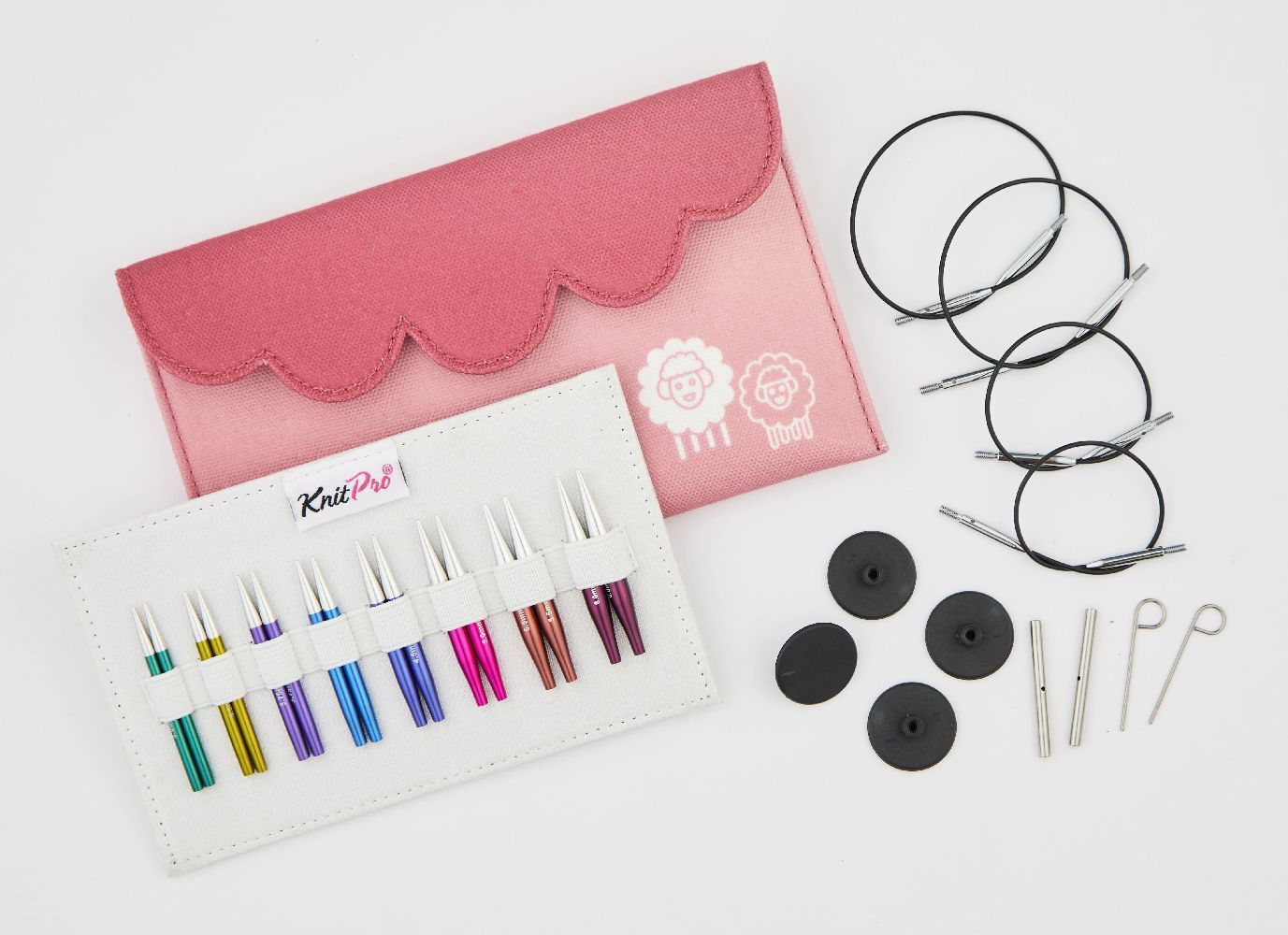 KnitPro Stricknadel Set Zing Mini Set mit kurzen 5cm-Nadelspitzen