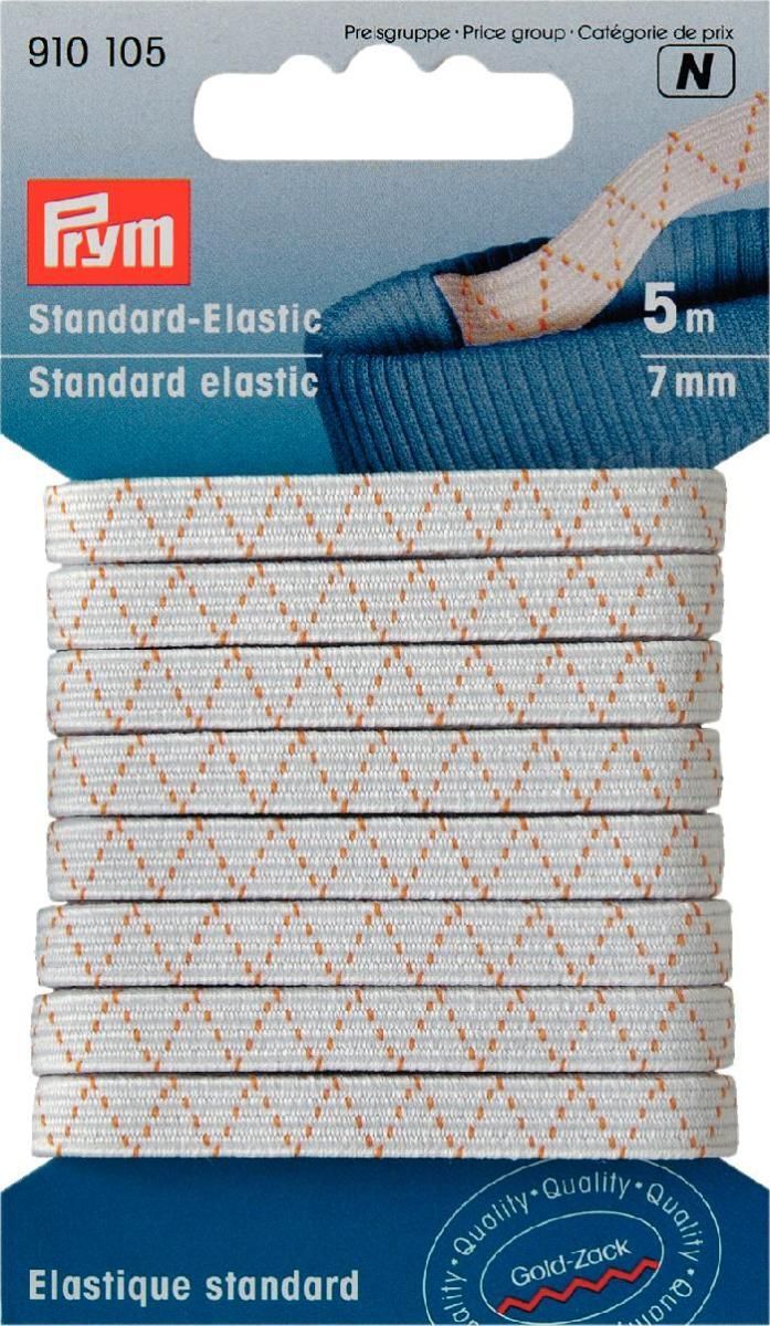 Schmal-Elastic weiss 7 mm, 5m  