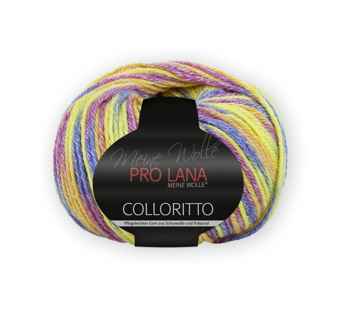 PRO LANA Colloritto 50g, Farbe-Nr. 80 rainbow  50% Schurwolle, 50% Polyacryl 