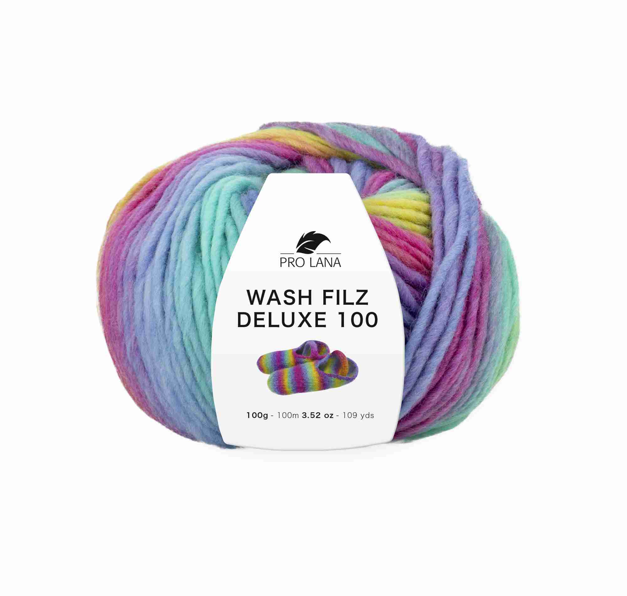 PRO LANA Wash Filz DELUXE 100, 100% Schurwolle  100m / 100g, Nadelstärke 6,0-8,0