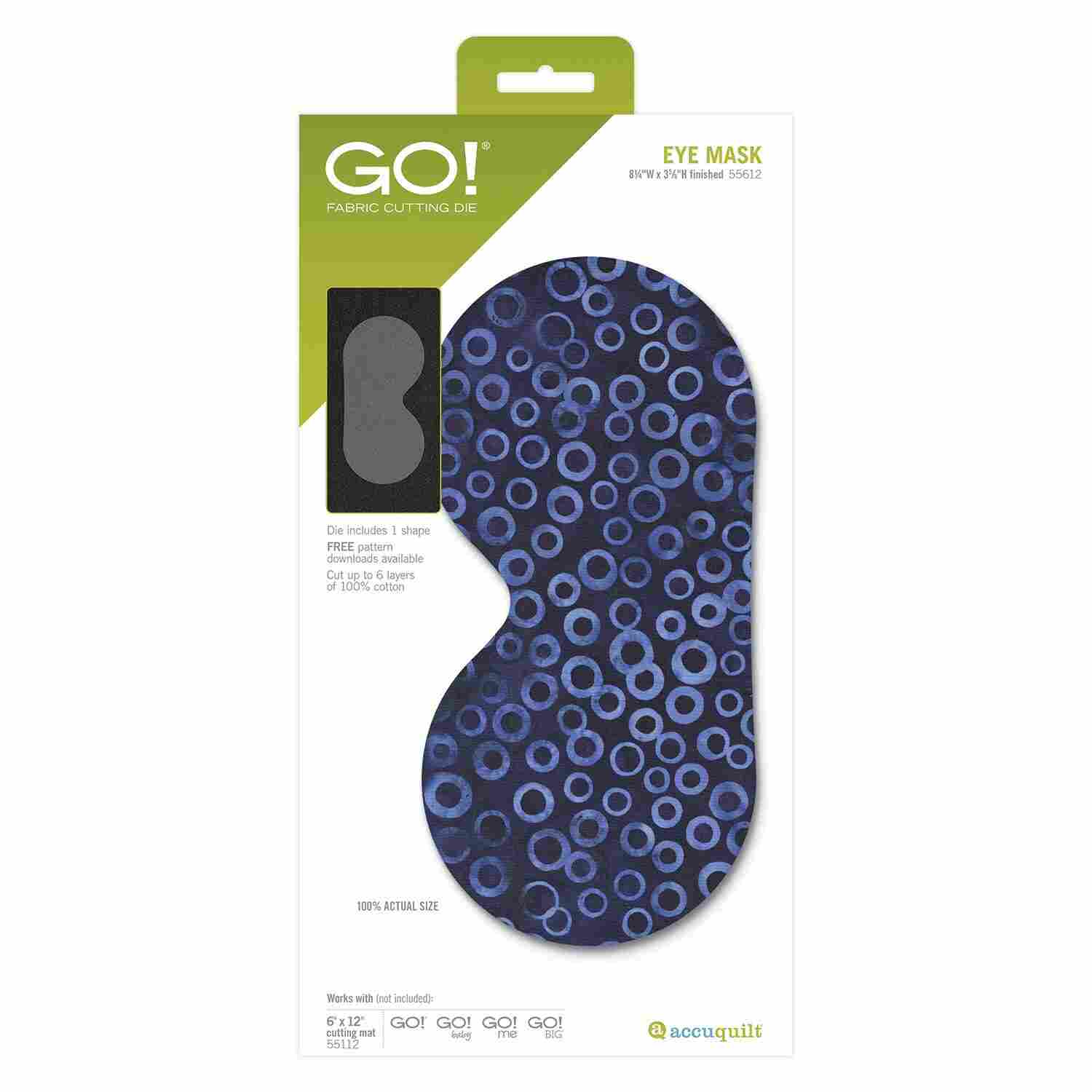 Accuquilt Stanzform Eye Mask Die Schlafmaske - 55612